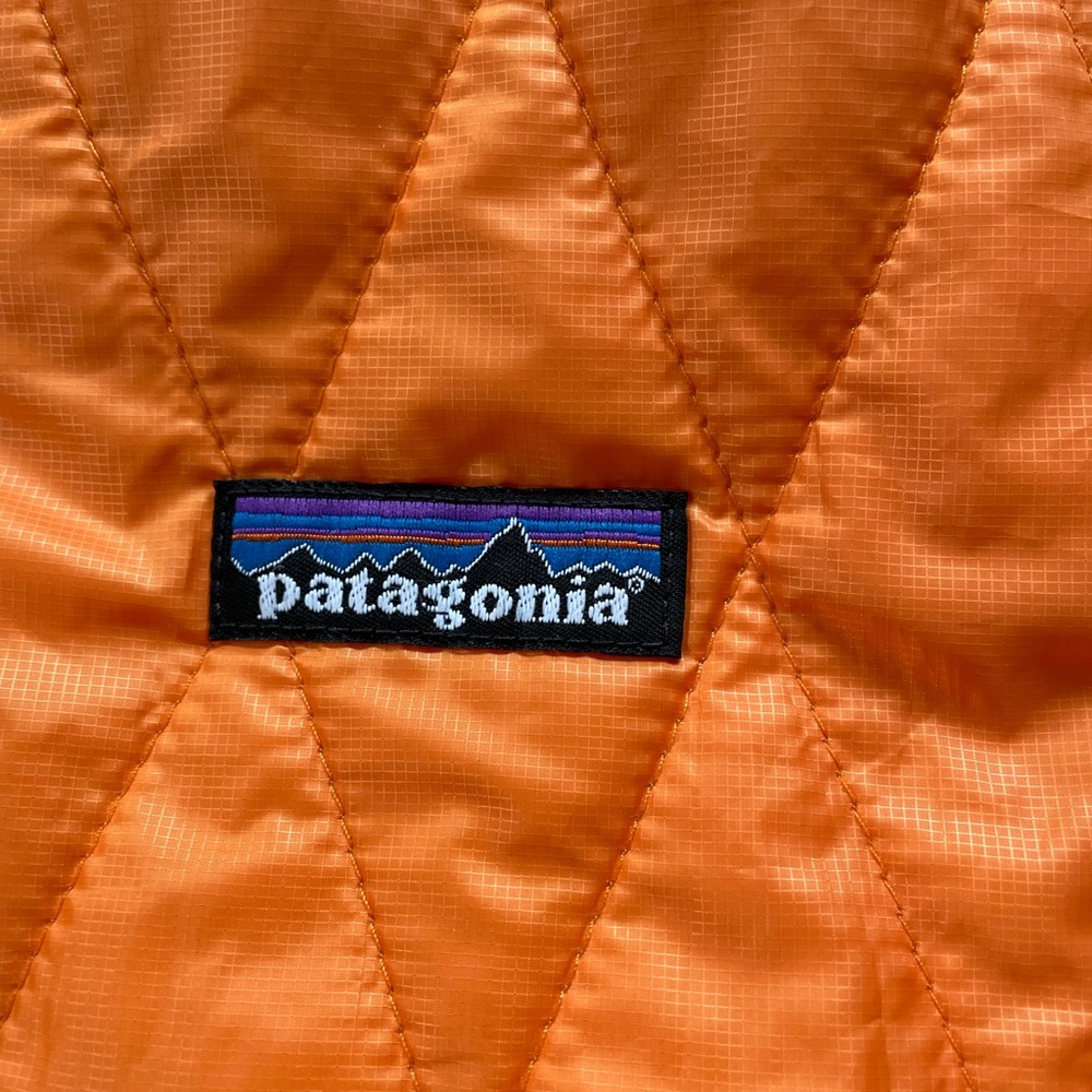 Like New Patagonia Nano Puff Quilted Diamond Full Zip Jacket in Mango Orange - Picture 6 of 11